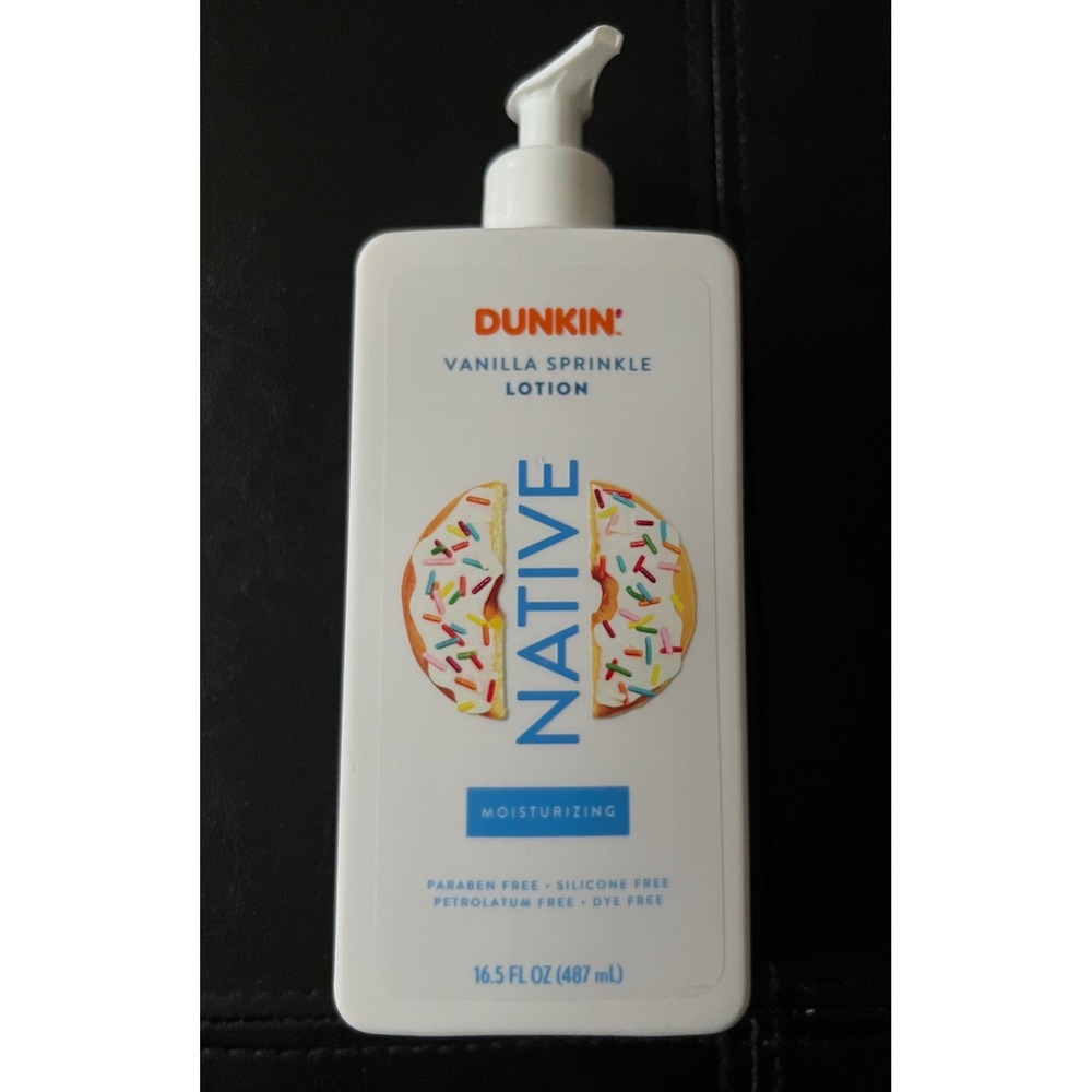Native Dunkin Vanilla Sprinkle Lotion 16.5 oz Limited Edition Moisturizer New